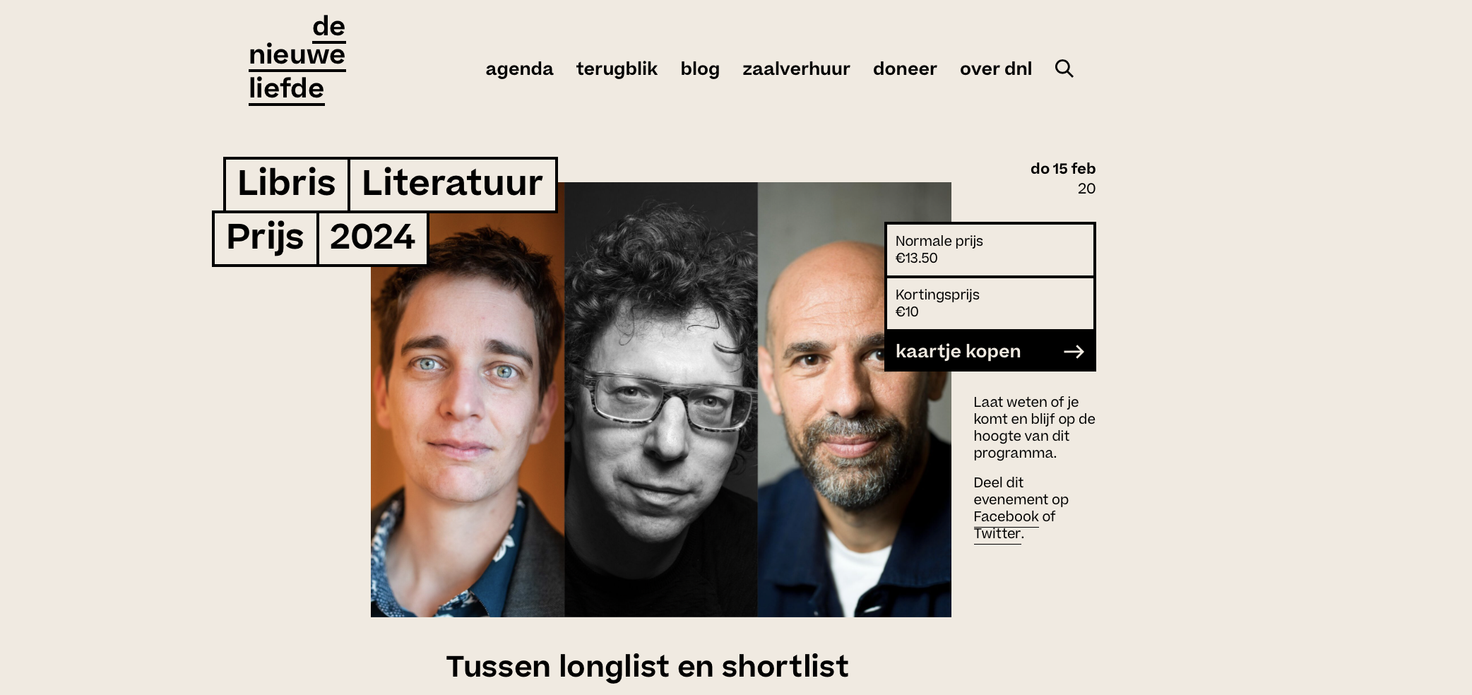 Tussen longlist en shortlist 15 febr 2024