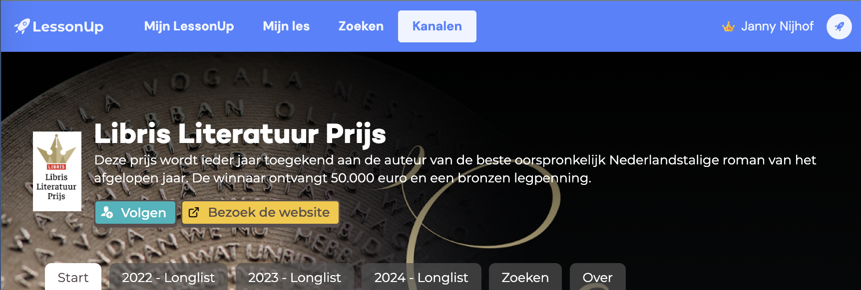 Rob van Essen, Ik kom hier nog op terug - Libris Literatuur Prijs