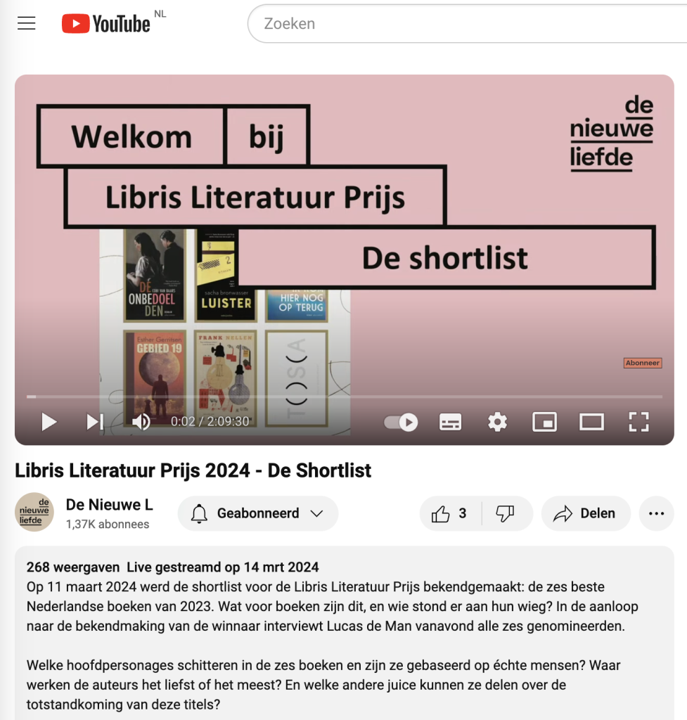 De shortlist-De Nieuwe liefde-14 maart 2024